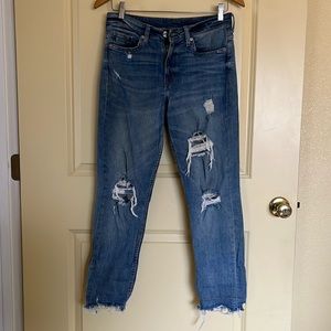 H&M Ripped Girlfriend Jeans